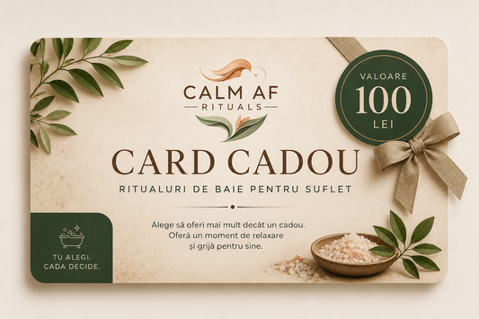 Card cadou pentru ceai de baie si sare de plante, sare Epsom, si uleiuri esentiale