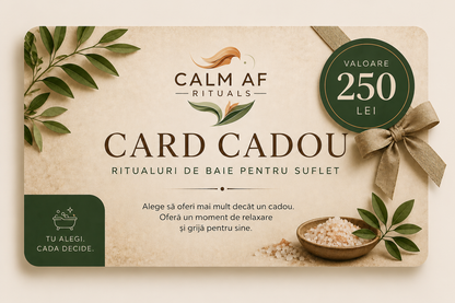 Card cadou pentru ceai de baie si sare de plante, sare Epsom, si uleiuri esentiale