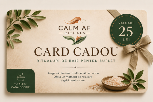 Card cadou pentru ceai de baie si sare de plante, sare Epsom, si uleiuri esentiale