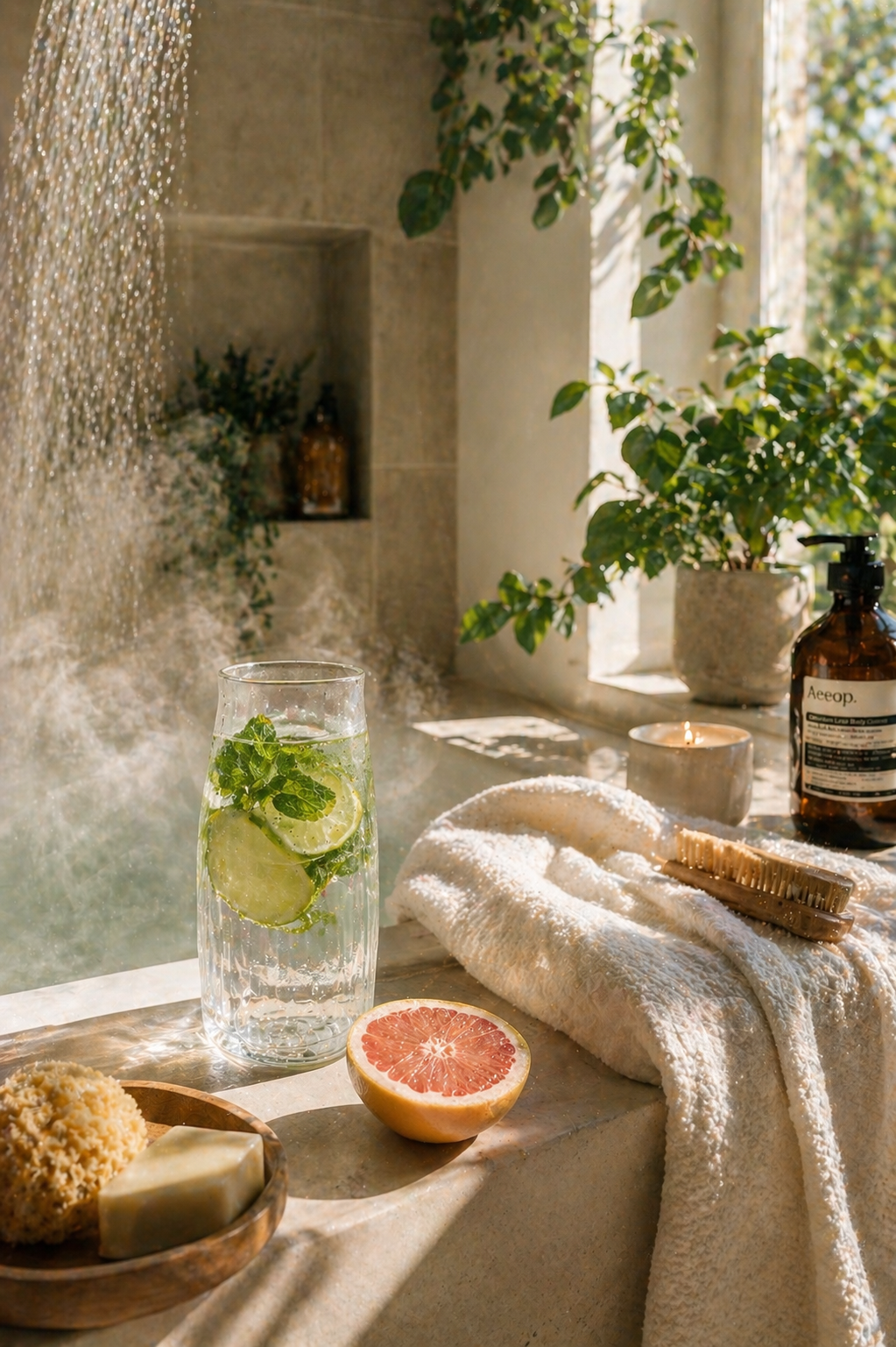 Ceai de baie si sare de baie pentru detox, cu plante, sare de baie, fulgi de magneziu si uleiuri esentiale