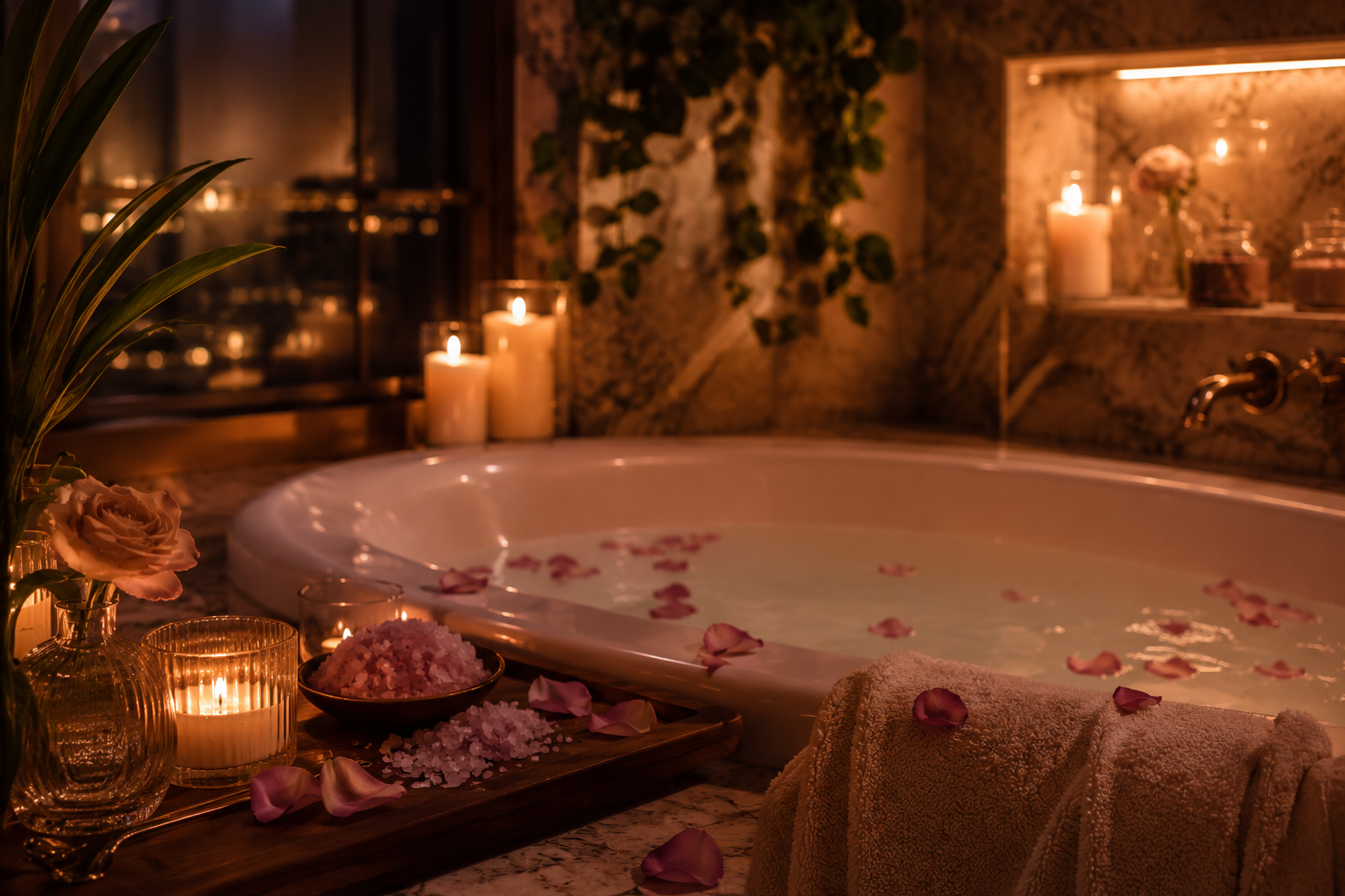 Ceai de baie si sare de baie pentru seri relaxante, cu sare de baie, plante, uleiuri esentiale, fulgi d emagneziu